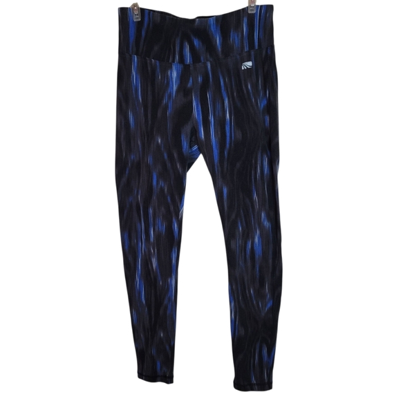 MARIKA Womens Black and Blue Patterned Leggings SIZE(M) - Picture 1 of 2